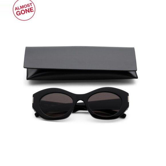SAINT LAURENT Black 52mm Round Sunglasses - Picture 1 of 2